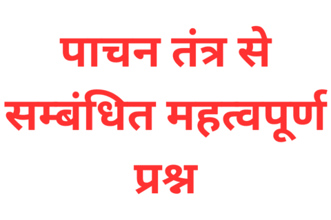 Digestion System mcq in hindi