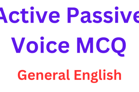 Active Passive Voice MCQ