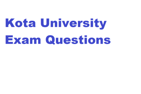 Kota University Exam Questions