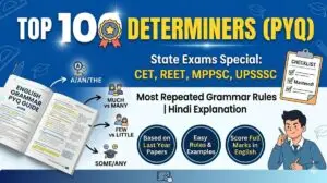 Rules of Determiners for Competitive Exams