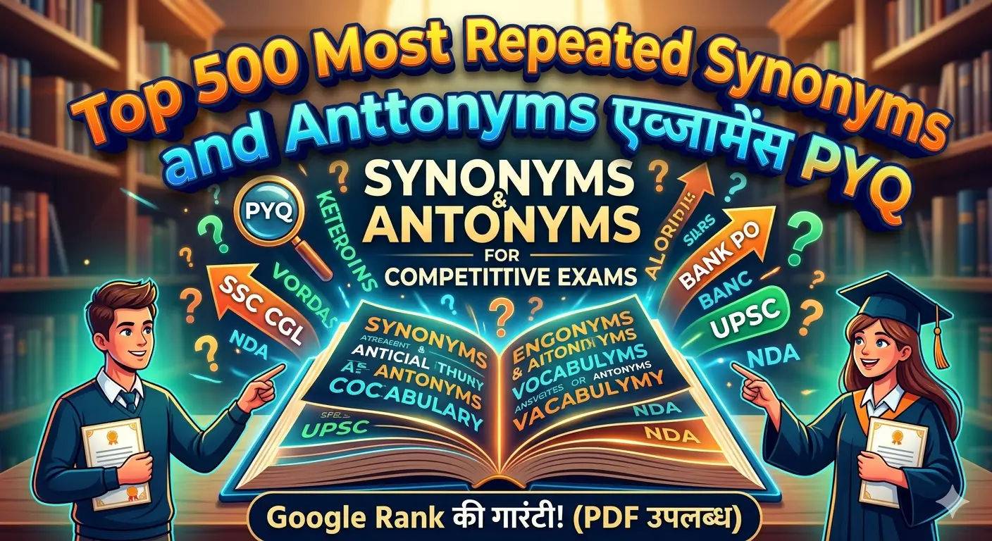 Synonyms and Antonyms for Competitive Exams