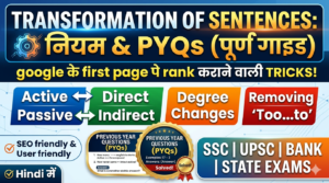 Transformation of Sentences PYQ