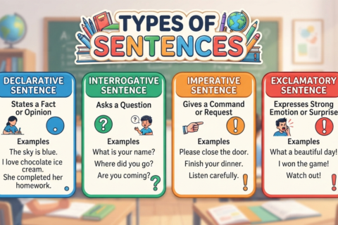 Create a feature image Type Of Senteces